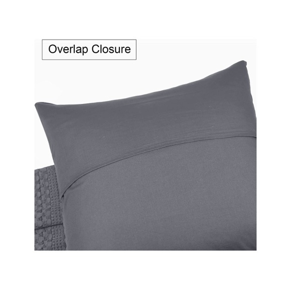 Set of 2 Charcoal Euro Sham COVERS ONLY - 26x26 - Picture 2 of 2